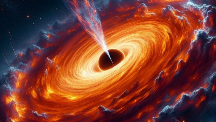 Scientists Detect Ancient Radio Signals from Supermassive Black Hole’s Fiery Embrace