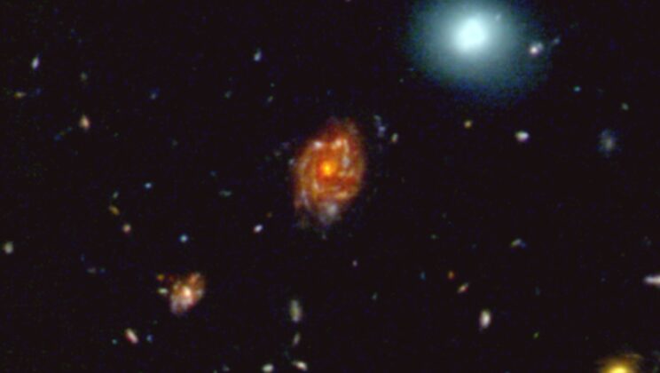 Astronomers Unveil Colossal Spiral Galaxy From the Early Universe, Defying Cosmic Expectations