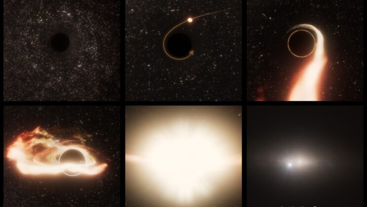 Space Jaws: A Rogue Black Hole Caught Devouring a Star in Deep Space