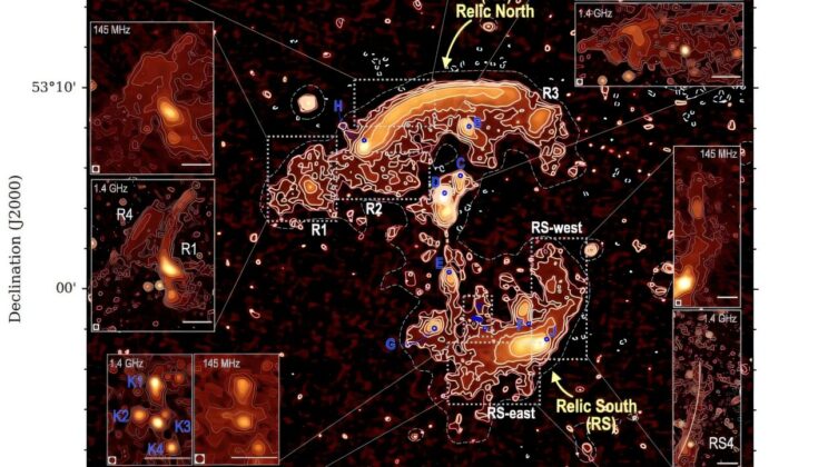Sausage Cluster Reveals Ancient Cosmic Shockwaves in Deep Radio Scan