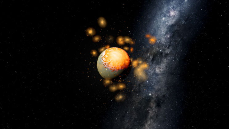 The Violent Origins of Earth’s Atmosphere and Life