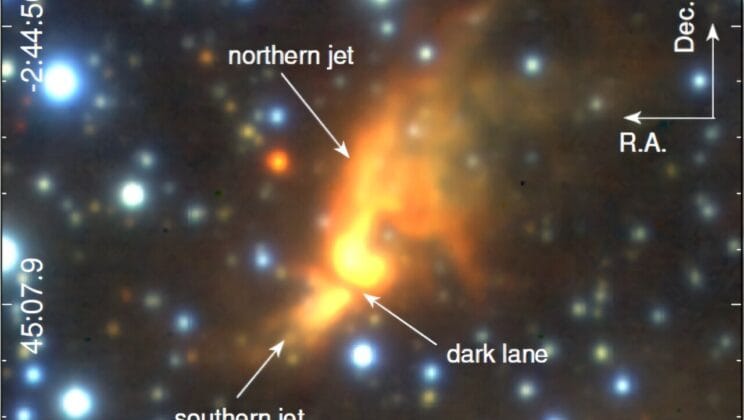 Astronomers Witness a Giant Star Struggling to Be Born in a Hidden Corner of the Milky Way