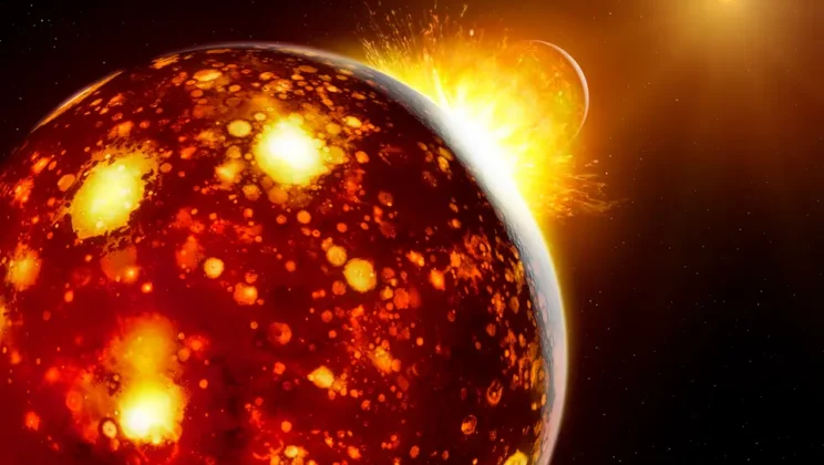 Scientists Uncover Secrets of Earth’s Moon-Making Collision with Mysterious Planet