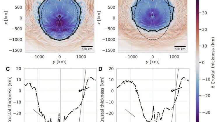 Moon’s Giant South Pole–Aitken Crater May Have Been Carved by a 260-Kilometer Impactor, New Study Finds