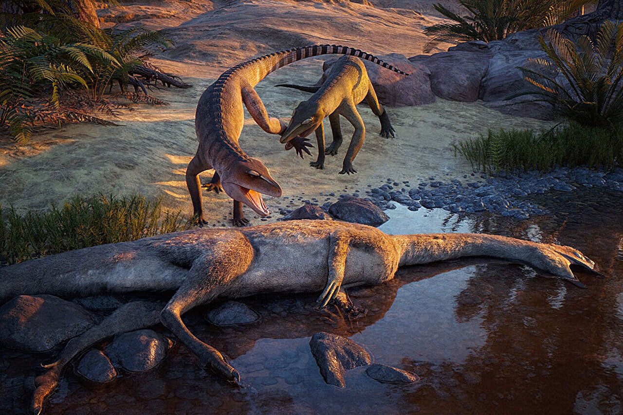 Ancient Disaster Buried Two Croc Cousins Together 210 Million Years Ago