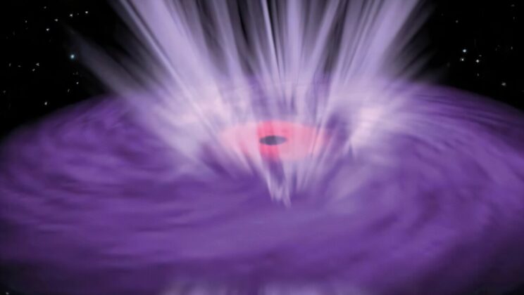 Black Hole Winds Near Light Speed Blast From Distant Quasar, Revealing One of the Most Powerful Outflows Ever Seen