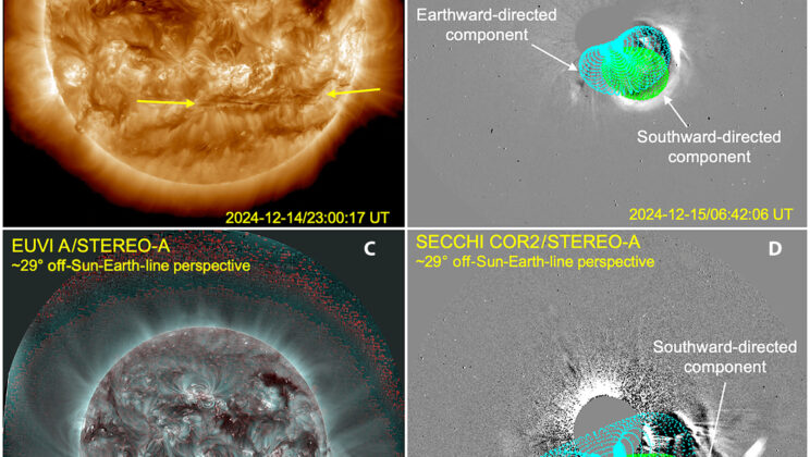 This coronal mass ejection looked like it would miss Earth, but spacecraft found a hidden component