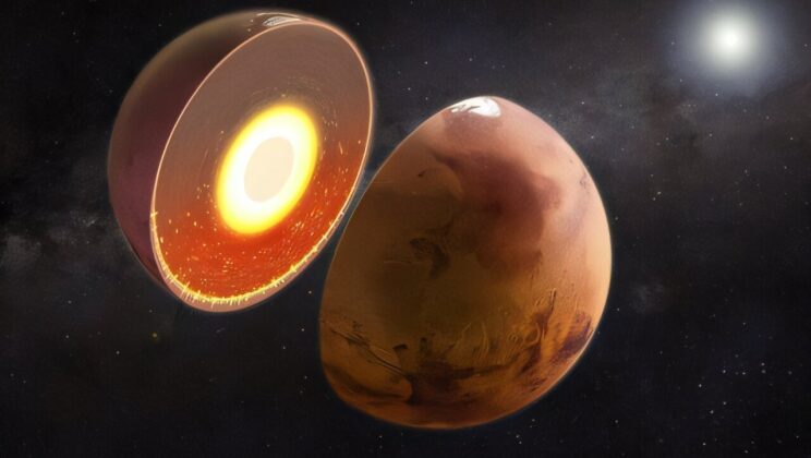 Mars’ southern interior may be 400 degrees hotter than the north