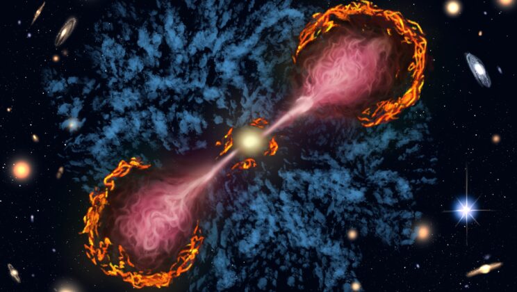 Hα emission from cool halo gas is nearly 100 times brighter along radio-jet directions