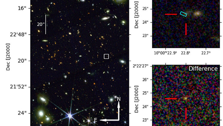 Webb catches a supernova that exploded when the universe was just 2 billion years old